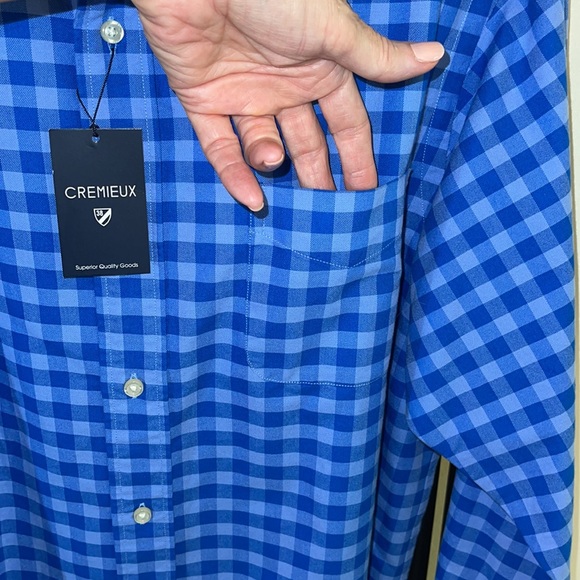 CRÉMIEUX Classics Cotton Long Sleeve Button Down Shirt Size Large NWT - Picture 4 of 16